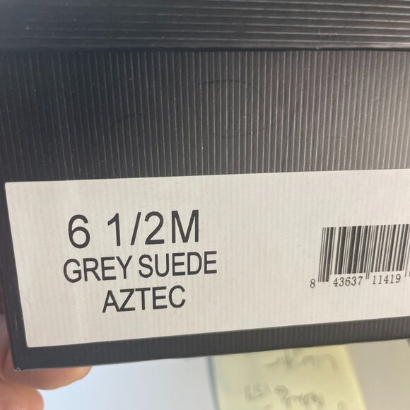 JSlides Aztec Grey Suede Slip-On Tassel Sneakers Size 6.5M New in Box‎ Platform - Picture 6 of 8